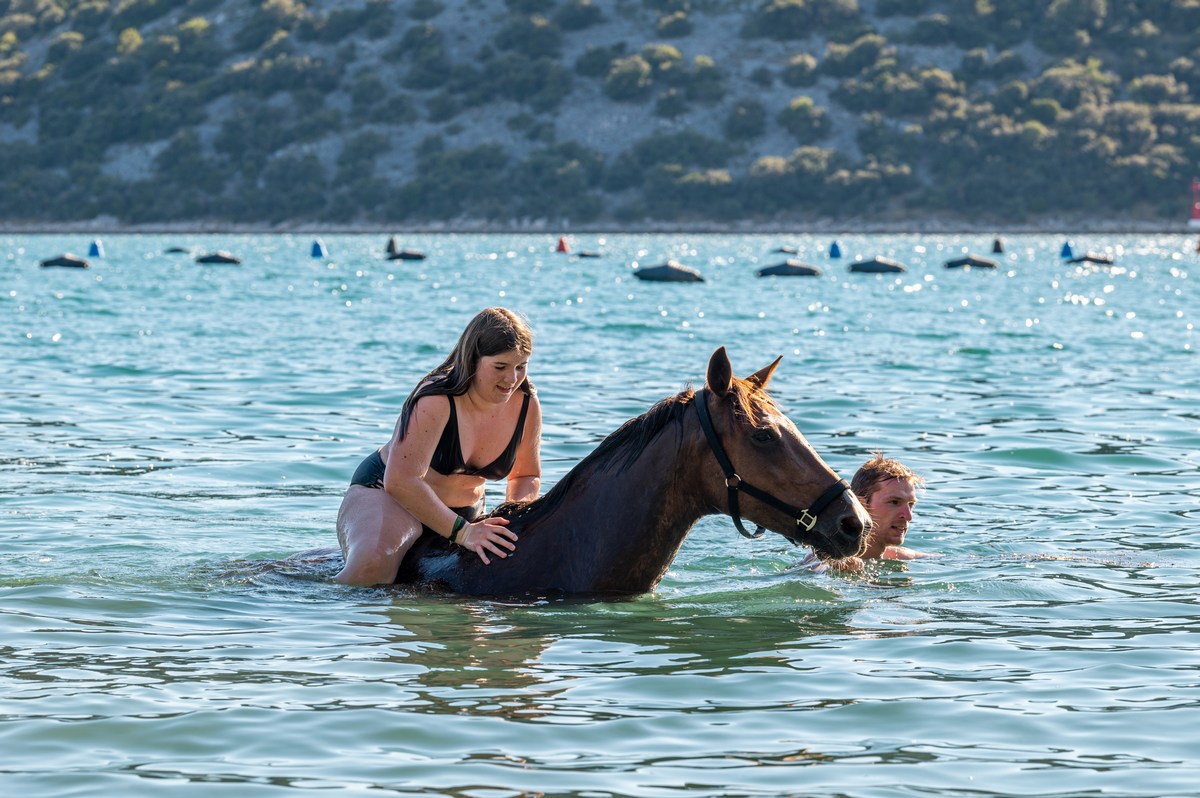Istra, kopanje s konji 1, foto Ranch Marconi