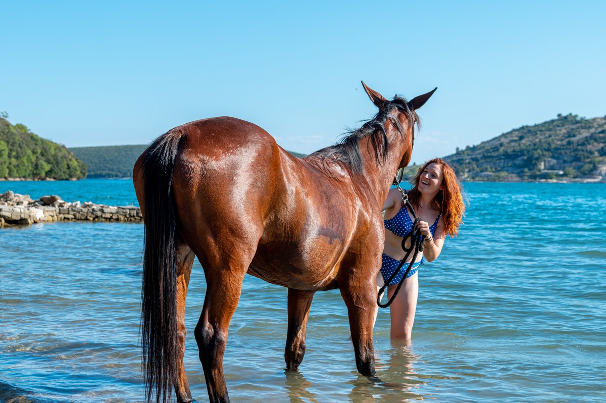 Istra, kopanje s konji 6, foto Ranch Marconi
